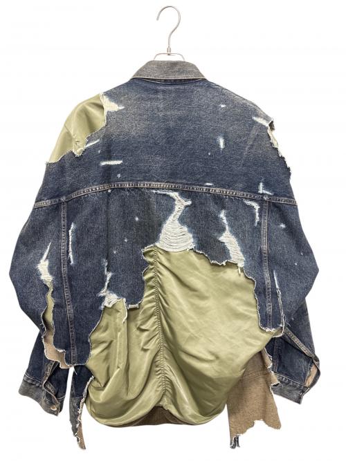 Maison MIHARA YASUHIRO（メゾン ミハラ ヤスヒロ）Maison MIHARA YASUHIRO (メゾン ミハラ ヤスヒロ) LAYERED DENIM JACKET インディゴ サイズ:48の古着・服飾アイテム