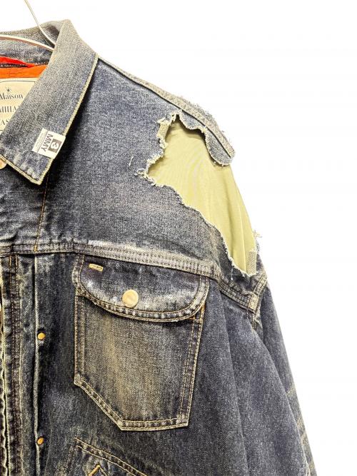 Maison MIHARA YASUHIRO（メゾン ミハラ ヤスヒロ）Maison MIHARA YASUHIRO (メゾン ミハラ ヤスヒロ) LAYERED DENIM JACKET インディゴ サイズ:48の古着・服飾アイテム