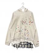 Maison MIHARA YASUHIROメゾン ミハラ ヤスヒロ）の古着「25SS Triple Layered Hoodie/Kids Sticker Printed Hoodie」｜アイボリー