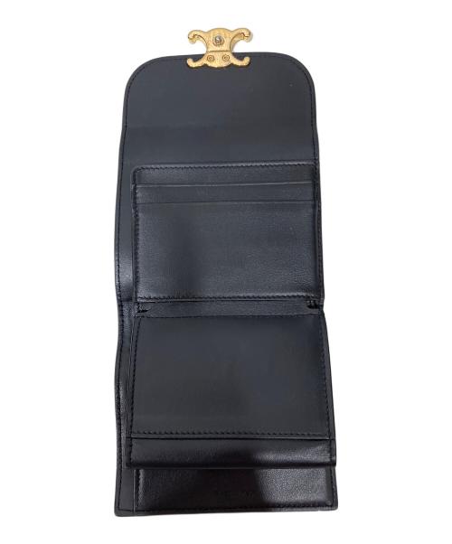 CELINE（セリーヌ）CELINE (セリーヌ) スモール フラップウォレット トリオンフ ブラックの古着・服飾アイテム