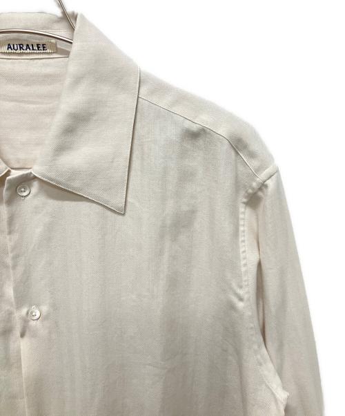 AURALEE（オーラリー）AURALEE (オーラリー) Cotton Cashmere Herringbone Shirt(コットンカシミアヘリンボーンシャツ) アイボリー サイズ:4の古着・服飾アイテム