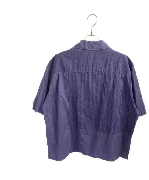 UNDERCOVER（アンダーカバー）UNDERCOVER (アンダーカバー) Cotton patchwork open collar shirt ネイビー サイズ:２の古着・服飾アイテム