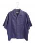 UNDERCOVER（アンダーカバー）の古着「Cotton patchwork open collar shirt」｜ネイビー