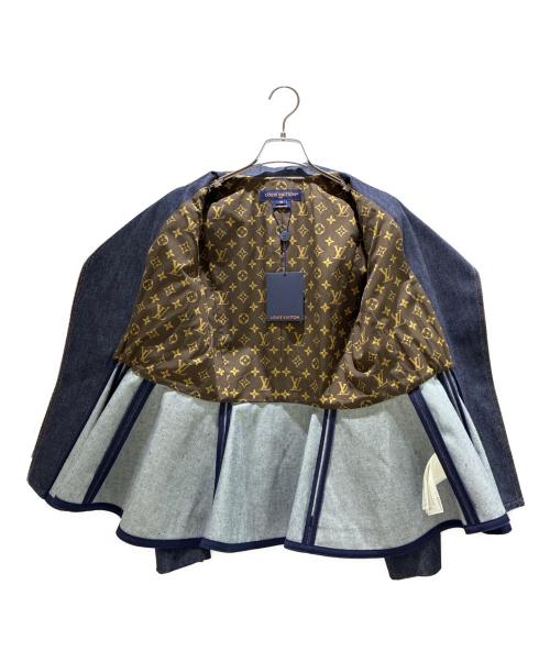 LOUIS VUITTON（ルイ ヴィトン）LOUIS VUITTON (ルイ ヴィトン) Denim Flounce Biker Jacket/デニムフラウンス バイカージャケット/RW251WB EFY FSVE45 インディゴ サイズ:38の古着・服飾アイテム