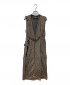 PHOTOCOPIEUフォトコピュー）の古着「AALTO  BELTED LONG DRESS」｜グレー
