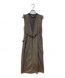 PHOTOCOPIEU（フォトコピュー）の古着「AALTO  BELTED LONG DRESS」｜グレー