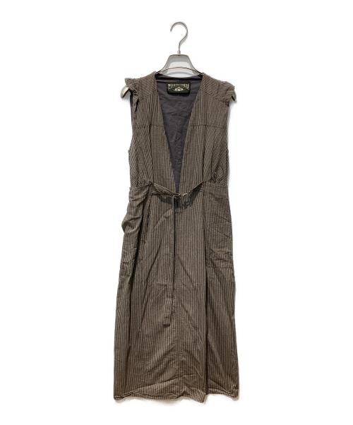 PHOTOCOPIEU（フォトコピュー）PHOTOCOPIEU (フォトコピュー) AALTO  BELTED LONG DRESS グレー サイズ:36の古着・服飾アイテム