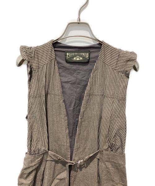 PHOTOCOPIEU（フォトコピュー）PHOTOCOPIEU (フォトコピュー) AALTO  BELTED LONG DRESS グレー サイズ:36の古着・服飾アイテム