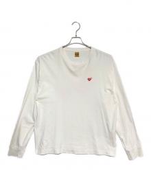 HUMAN MADE（ヒューマンメイド）の古着「LONG SLEEVE Double Heart T-SHIRT」｜ホワイト