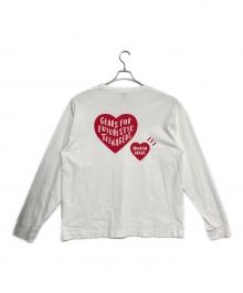HUMAN MADE（ヒューマンメイド）の古着「LONG SLEEVE Double Heart T-SHIRT」｜ホワイト