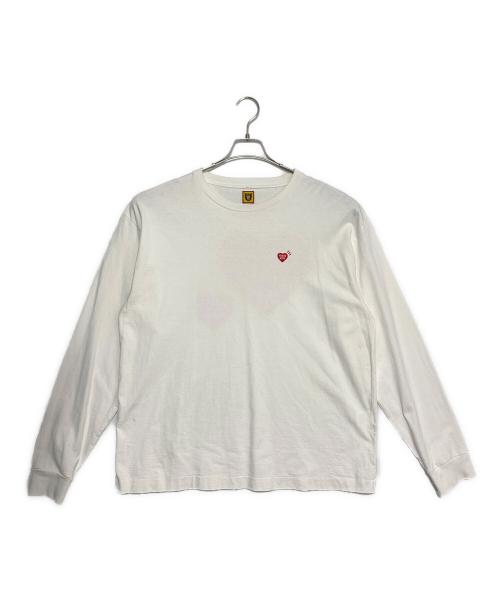 HUMAN MADE（ヒューマンメイド）HUMAN MADE (ヒューマンメイド) LONG SLEEVE Double Heart T-SHIRT ホワイト サイズ:XLの古着・服飾アイテム