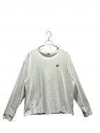 HUMAN MADEヒューマンメイド）の古着「LONG SLEEVE Double Heart T-SHIRT」｜ホワイト