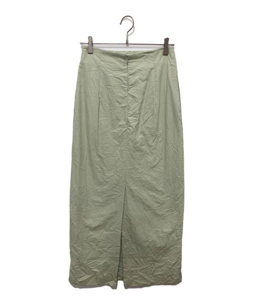 AURALEE（オーラリー）AURALEE (オーラリー) WRINKLED WASHED FINX TWILL SKIRT ライトグリーン サイズ:1の古着・服飾アイテム