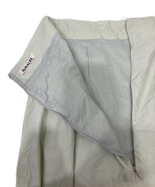 AURALEE（オーラリー）AURALEE (オーラリー) WRINKLED WASHED FINX TWILL SKIRT ライトグリーン サイズ:1の古着・服飾アイテム