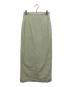 AURALEE（オーラリー）の古着「WRINKLED WASHED FINX TWILL SKIRT」｜ライトグリーン