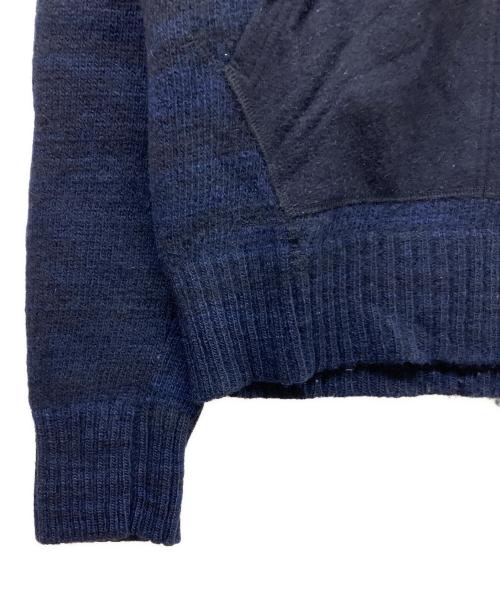 COMME des GARCONS JUNYA WATANABE MAN（コム デ ギャルソン ジュンヤ ワタナベ マン）COMME des GARCONS JUNYA WATANABE MAN (コム デ ギャルソン ジュンヤ ワタナベ マン) プルオーバーニットパーカー ネイビー サイズ:Mの古着・服飾アイテム