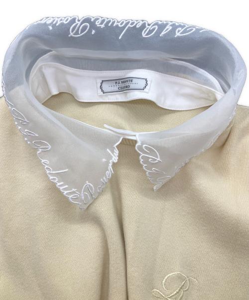 CELFORD（セルフォード）CELFORD (セルフォード) P.J. REDOUTE (ピエール・ジョセフ＝ルドゥーテ) エンブロイダリー衿付きニット ニットプルオーバー イエロー サイズ:SIZE 38の古着・服飾アイテム