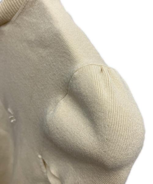 CELFORD（セルフォード）CELFORD (セルフォード) P.J. REDOUTE (ピエール・ジョセフ＝ルドゥーテ) エンブロイダリー衿付きニット ニットプルオーバー イエロー サイズ:SIZE 38の古着・服飾アイテム