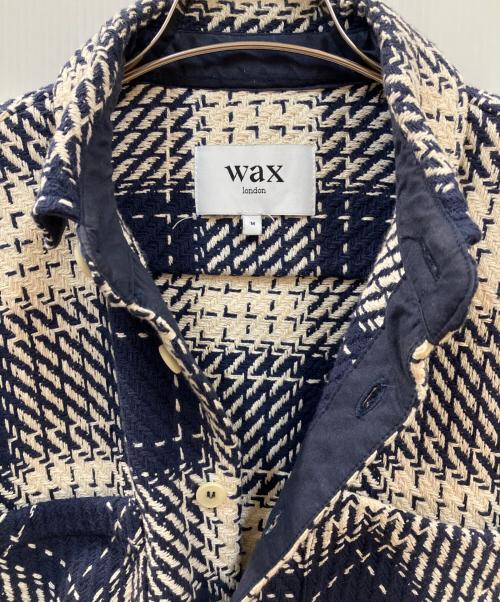 WAX LONDON（ワックスロンドン）WAX LONDON (ワックスロンドン) バスケットチェックシャツ ネイビー×ホワイト サイズ:表記記名無しの古着・服飾アイテム