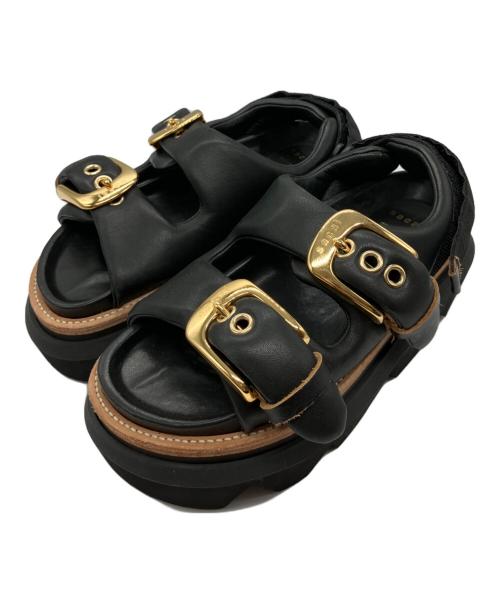 sacai（サカイ）sacai (サカイ) Belt Sandals ブラック サイズ:37の古着・服飾アイテム