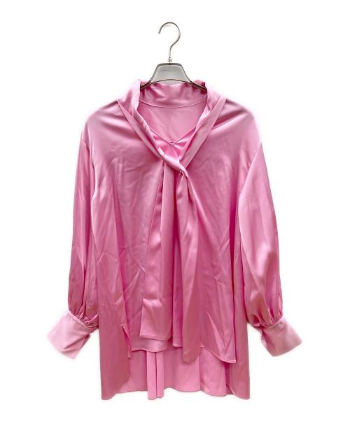 LE PHIL（ル フィル）LE PHIL (ル フィル) クラシックサテンブラウス ピンク サイズ:Fの古着・服飾アイテム