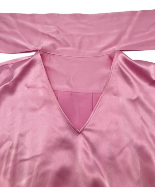 LE PHIL（ル フィル）LE PHIL (ル フィル) クラシックサテンブラウス ピンク サイズ:Fの古着・服飾アイテム