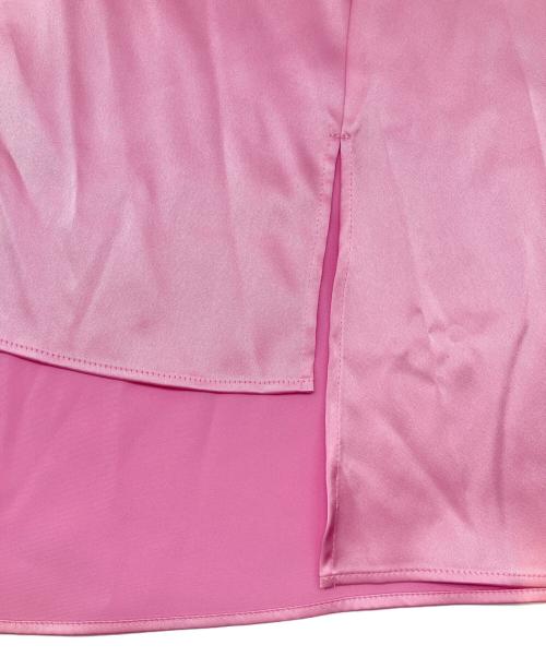 LE PHIL（ル フィル）LE PHIL (ル フィル) クラシックサテンブラウス ピンク サイズ:Fの古着・服飾アイテム