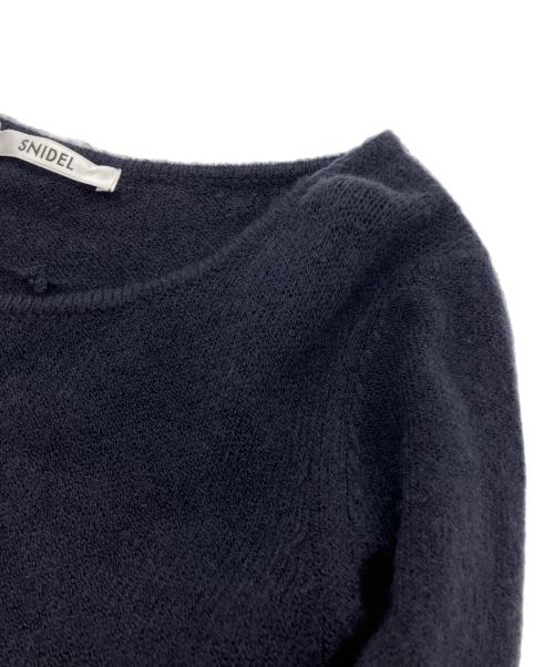 Snidel（スナイデル）Snidel (スナイデル) シアーイレヘムニットコンビワンピース ネイビーの古着・服飾アイテム