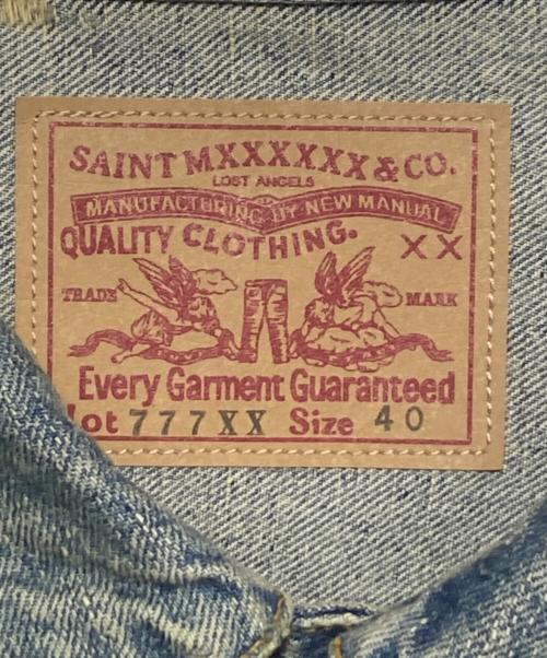 SAINT MICHAEL（セントマイケル）SAINT MICHAEL (セントマイケル) Ber Ber Jin  BJ DENIM JKT / DAMAGE ブルー サイズ:40の古着・服飾アイテム