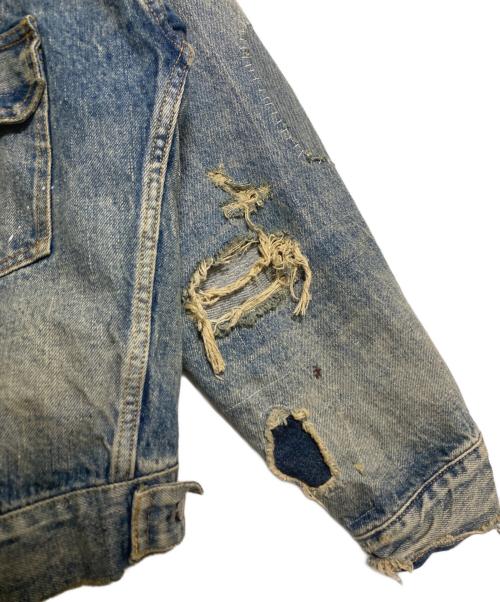 SAINT MICHAEL（セントマイケル）SAINT MICHAEL (セントマイケル) Ber Ber Jin  BJ DENIM JKT / DAMAGE ブルー サイズ:40の古着・服飾アイテム