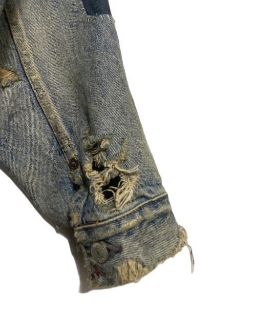 SAINT MICHAEL（セントマイケル）SAINT MICHAEL (セントマイケル) Ber Ber Jin  BJ DENIM JKT / DAMAGE ブルー サイズ:40の古着・服飾アイテム