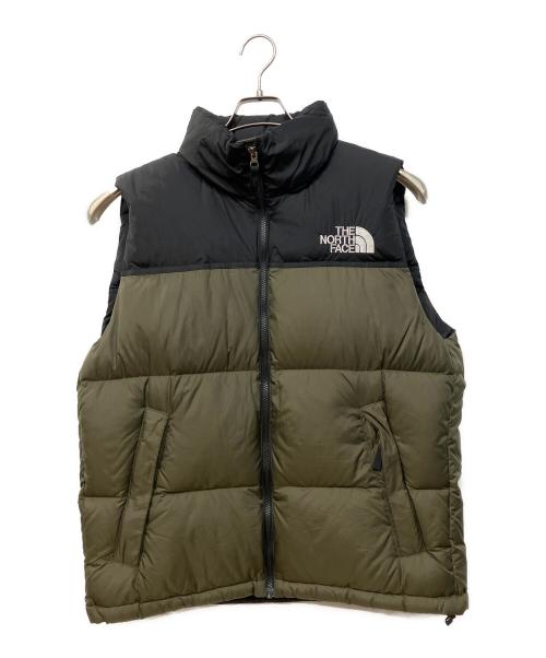 THE NORTH FACE（ザ ノース フェイス）THE NORTH FACE (ザ ノース フェイス) ヌプシベスト ブラック×グリーン サイズ:SIZE Mの古着・服飾アイテム