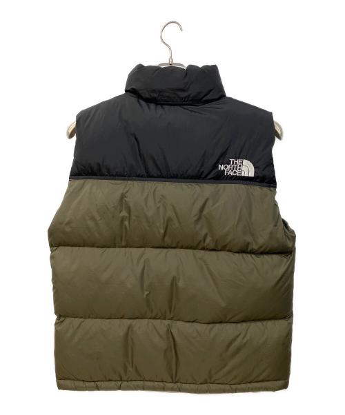THE NORTH FACE（ザ ノース フェイス）THE NORTH FACE (ザ ノース フェイス) ヌプシベスト ブラック×グリーン サイズ:SIZE Mの古着・服飾アイテム