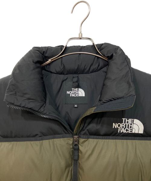 THE NORTH FACE（ザ ノース フェイス）THE NORTH FACE (ザ ノース フェイス) ヌプシベスト ブラック×グリーン サイズ:SIZE Mの古着・服飾アイテム