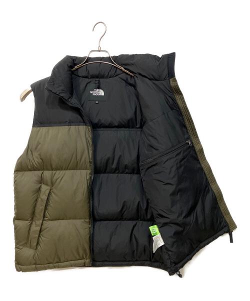 THE NORTH FACE（ザ ノース フェイス）THE NORTH FACE (ザ ノース フェイス) ヌプシベスト ブラック×グリーン サイズ:SIZE Mの古着・服飾アイテム