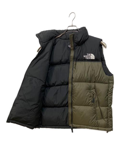 THE NORTH FACE（ザ ノース フェイス）THE NORTH FACE (ザ ノース フェイス) ヌプシベスト ブラック×グリーン サイズ:SIZE Mの古着・服飾アイテム