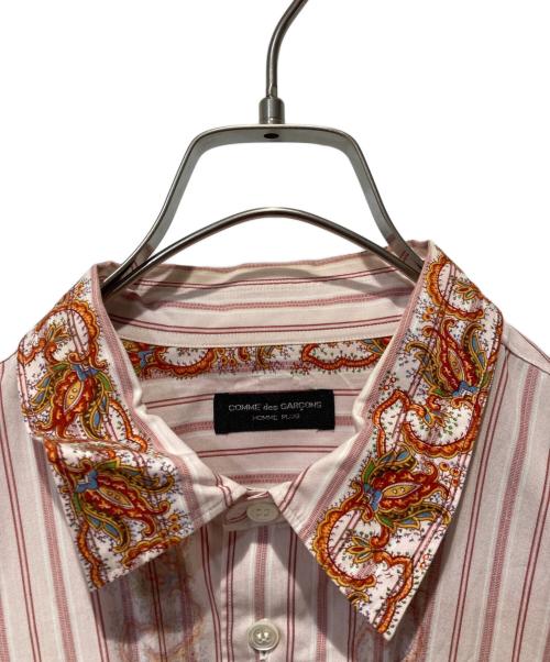 COMME des GARCONS HOMME PLUS（コムデギャルソンオムプリュス）COMME des GARCONS HOMME PLUS (コムデギャルソンオムプリュス) ストライプシャツ ピンク サイズ:不明の古着・服飾アイテム