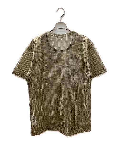 COMME des GARCONS HOMME PLUS（コムデギャルソンオムプリュス）COMME des GARCONS HOMME PLUS (コムデギャルソンオムプリュス) エステルメッシュTシャツ ベージュ サイズ:Mの古着・服飾アイテム