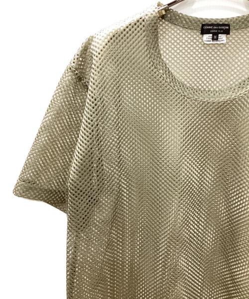 COMME des GARCONS HOMME PLUS（コムデギャルソンオムプリュス）COMME des GARCONS HOMME PLUS (コムデギャルソンオムプリュス) エステルメッシュTシャツ ベージュ サイズ:Mの古着・服飾アイテム