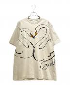 BURBERRYバーバリー）の古着「Swan Print Cotton T-Shirt スワンプリントコットンTシャツ/8096430」｜ベージュ