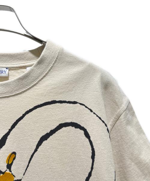BURBERRY（バーバリー）BURBERRY (バーバリー) Swan Print Cotton T-Shirt スワンプリントコットンTシャツ/8096430 ベージュ サイズ:Lの古着・服飾アイテム