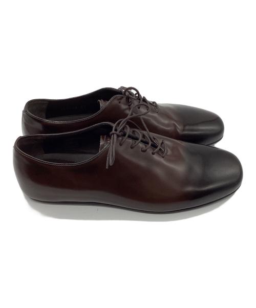 PRADA（プラダ）PRADA (プラダ) ブラッシュドレザー レースアップ シューズ ブラウン サイズ:６　１/２の古着・服飾アイテム
