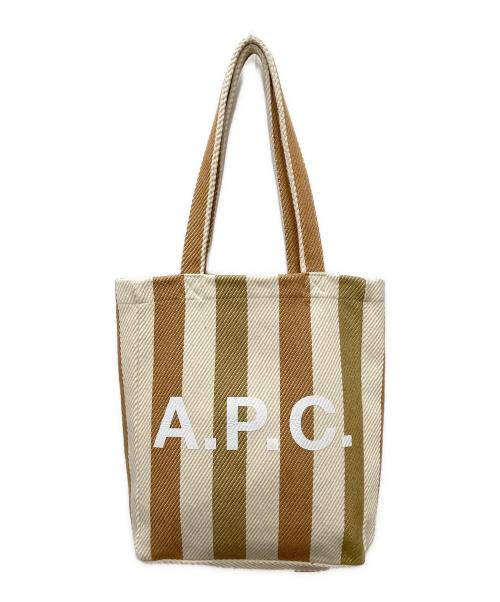 A.P.C.（アーペーセー）A.P.C. (アーペーセー) キャンバストートバッグ ベージュの古着・服飾アイテム