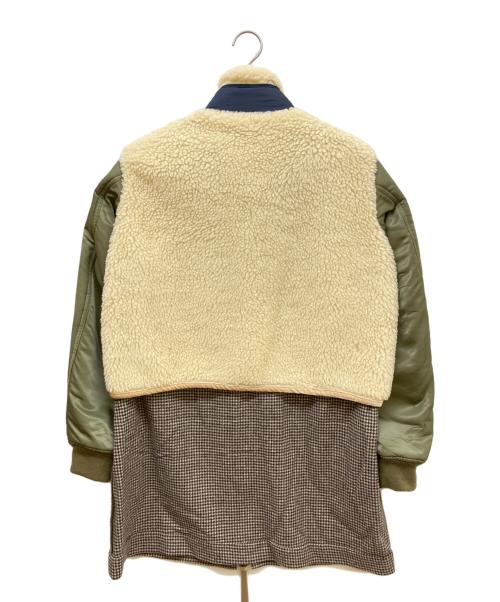 elephant TRIBAL fabrics（エレファントトライバルファブリックス）elephant TRIBAL fabrics (エレファントトライバルファブリックス) Hybrid Bore Coat ベージュ×カーキ サイズ:SIZE Freeの古着・服飾アイテム