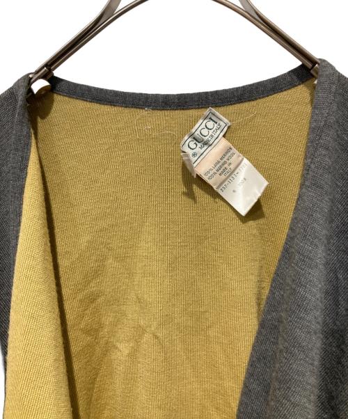 GUCCI（グッチ）GUCCI (グッチ) ウールショール グレー×イエローの古着・服飾アイテム