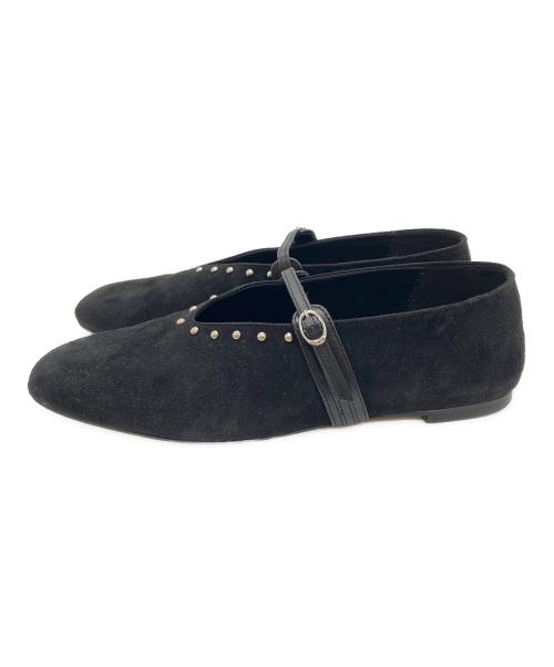 HEWN（ヒューン）HEWN (ヒューン) STUDS MARY JANES FLATS ブラック サイズ:SIZE 37の古着・服飾アイテム