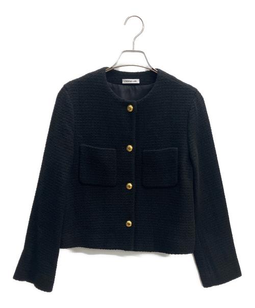 EVERYDAY I LIKE.（エヴリデイ アイ ライク）EVERYDAY I LIKE. (エヴリデイ アイ ライク) Tweed Blazer ブラック サイズ:freeの古着・服飾アイテム