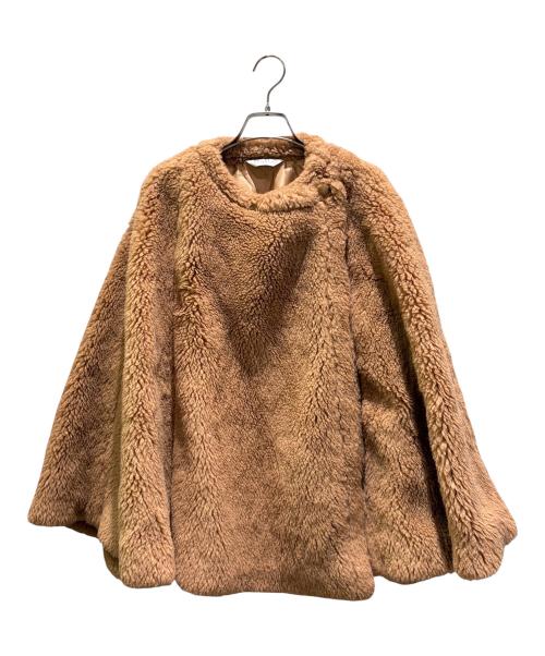 MaxMara（マックスマーラ）MaxMara (マックスマーラ) テディベアケープ キャメル サイズ:freeの古着・服飾アイテム
