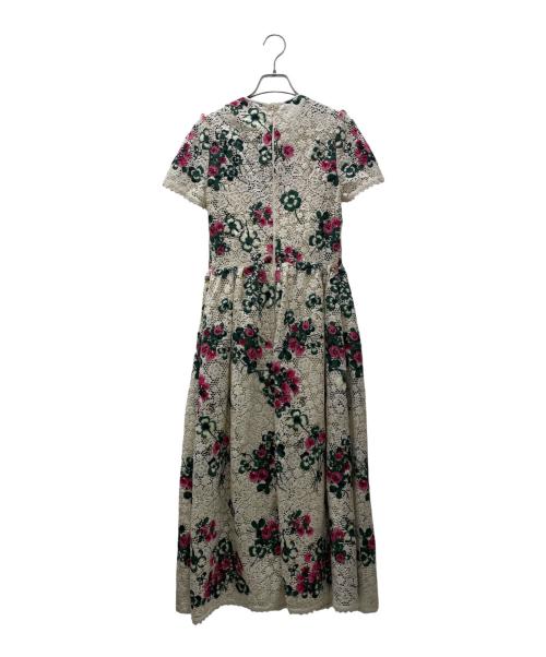 RED VALENTINO（レッドヴァレンティノ）RED VALENTINO (レッドヴァレンティノ) フラワーレースワンピース ベージュ サイズ:38の古着・服飾アイテム