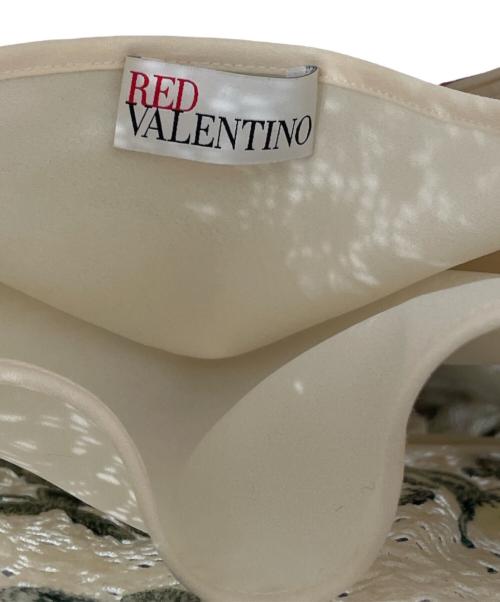 RED VALENTINO（レッドヴァレンティノ）RED VALENTINO (レッドヴァレンティノ) フラワーレースワンピース ベージュ サイズ:38の古着・服飾アイテム